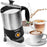 Duronic MF300 Mousseur à Lait électrique automatique 550W | Pour café cappuccino latte chocolat chaud thé | Mousse chaude ou froide et lait chaud | Capacité 400 ml | Pot en inox