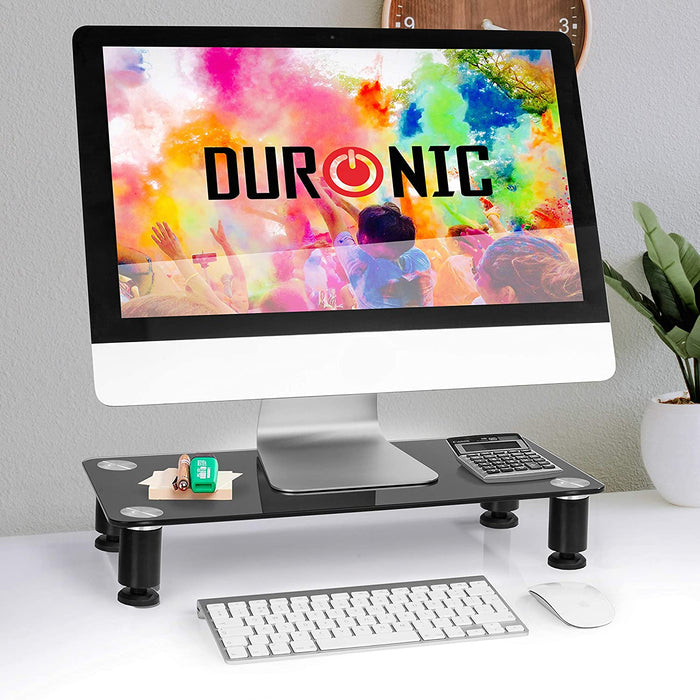 Duronic DM051 Réhausseur d'écran/Support en Verre pour écran d'ordinateur/Ordinateur Portable/écran TV (63 x 24 cm)