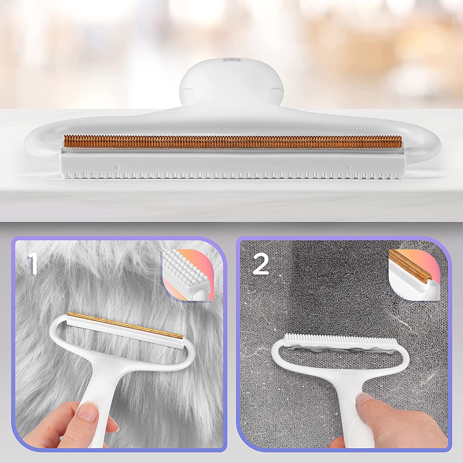 Duronic CFS4 Set de Rasoir Anti-Bouloches Manuel et Rouleaux | pour Vêtements Tissus Tapis | Enlève Les Poils d'animaux